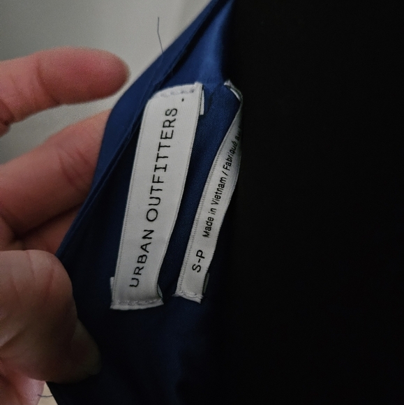 Urban Outfitters Blue Silky Maxi Dress With Side Slit - small - Picture 3 of 13